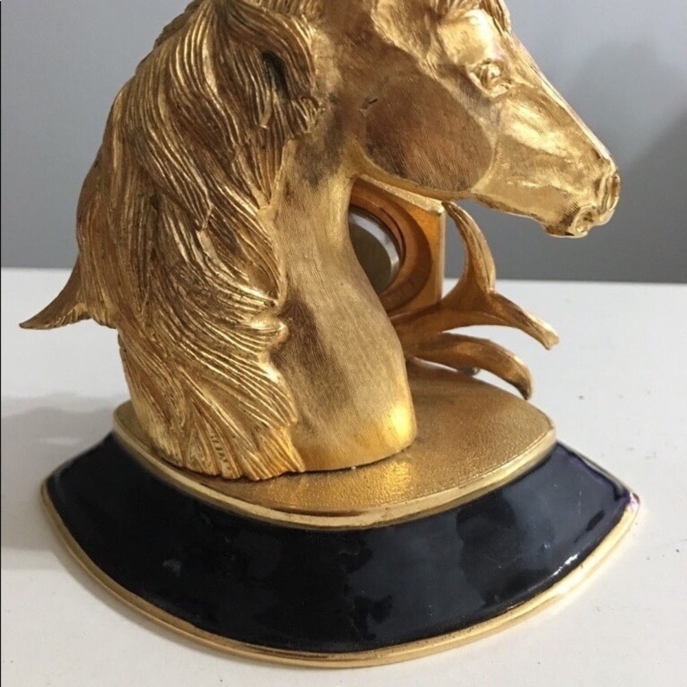 Antique Horse Head Table Clock - image 5